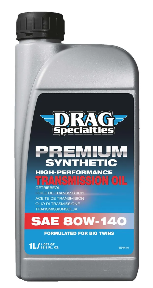 Transmissionsolja, Drag Specialties 80W-140 Big Twin Syntet 1 Liter - Kastberga MC